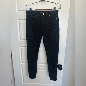 Banana Republic Black Polka Dot Skinny Jeans